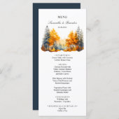 Bois d'automne, Pins Arbres Forêt d'automne Menu (Devant / Derrière)