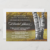 Bois d'automne Rustique Douche nuptiale Invitation (Devant)