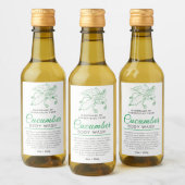 Bois de beauté étiquette de concombre logo ou pers (Bouteilles)