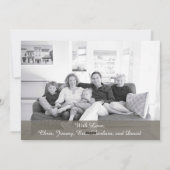 Bois de bouleau rustique Noël Deux Cartes photos (Dos)