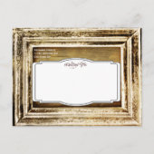 Bois de cadre rustique Enregistrer la date Cartes  (Dos)