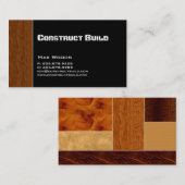 Bois de carte de visite d'entrepreneur de (Devant / Derrière)
