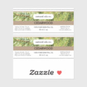 Bois de cèdre Essential Huiles Étiquette de boutei (Feuille)