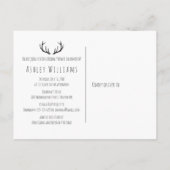 Bois de Cerf Rustique Faire-Part de Mariage Manusc (Dos)