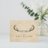 Bois de Cerf Rustique Faire-Part de Mariage Manusc (Debout devant)