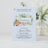 Bois de cerfs de bois Christening Invitations Bapt (Debout devant)