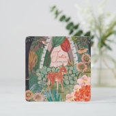 Bois de cerfs mignons Nouveau Faire-part de naissa (Debout devant)