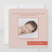 Bois de cerfs mignons Nouveau Faire-part de naissa (Dos)