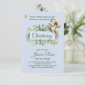 Bois de Chouette des bois Christening Invitations (Debout devant)
