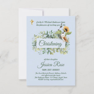 Bois de Chouette des bois Christening Invitations