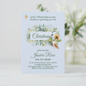 Bois de Chouette des bois Christening Invitations  (Debout devant)