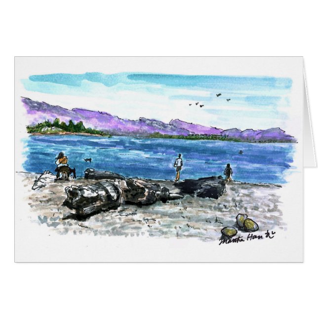 Bois de flottage et océan (Devant horizontal)