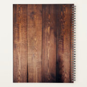 Bois de grange foncé rustique monogrammed professi (Dos)