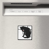 Bois de la ferme victorienne Animaux Magnets Chat  (In Situ (Lave-vaisselle))