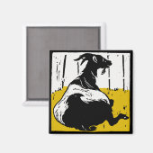 Bois de la ferme victorienne Animaux Magnets Chèvr (Recto/Verso)