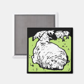 Bois de la ferme victorienne Magnets d'animaux (Recto/Verso)