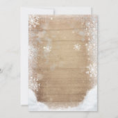 Bois de neige de baby shower de carte de (Dos)