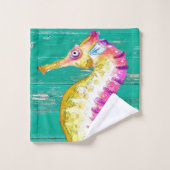 bois de sarcelle d'hiver d'hippocampe (Gant de toilette)