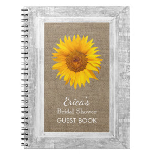 Bois de tournesol de livre d'invité de Fête de la