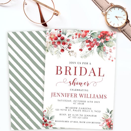 Bois d'hiver Noël nuptiale invitation