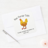 Bois d'oeufs Étiquette marché des fermiers libres (Enveloppe)