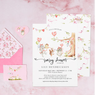Bois du printemps   Invitation au Baby shower sur 