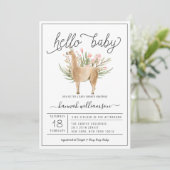 Bois du printemps | Invitation Baby shower (Debout devant)