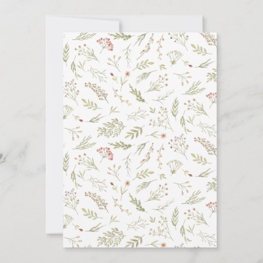 Bois du printemps | Invitation Baby shower (Dos)