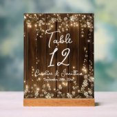 Bois Éclairage à cordes rustiques Tableau floral b (Neutre)