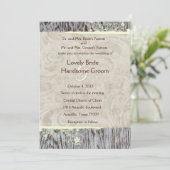 Bois et Faire-part de mariage chic Vintage (Debout devant)