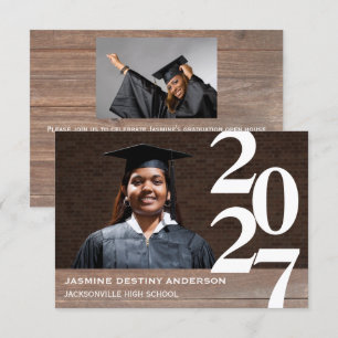 Bois et grands nombres - 3x5 Faire-part de graduat