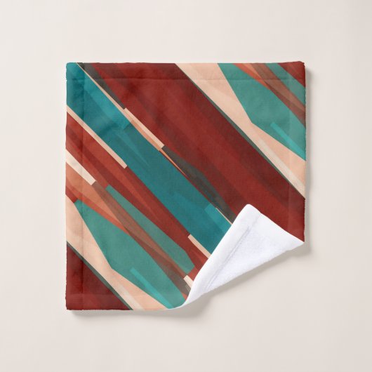 Bois et turquoise (Gant de toilette)