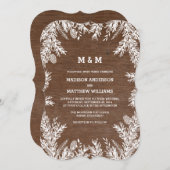 Bois | Faire-part de mariage (Devant / Derrière)