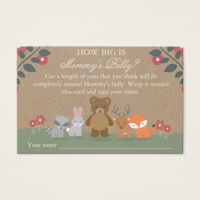 Bois Florals Baby shower Mommy's Belly Jeu (Devant)