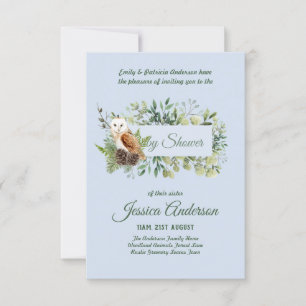 Bois Flore et faune BABY SHOWERS Invitations