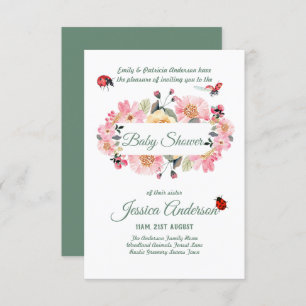 Bois Flore et faune BABY SHOWERS Invitations