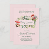 Bois Flore et faune BABY SHOWERS Invitations (Devant / Derrière)
