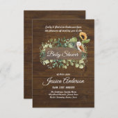 Bois Flore et faune BABY SHOWERS Invitations (Devant / Derrière)