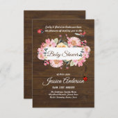 Bois Flore et faune BABY SHOWERS Invitations (Devant / Derrière)