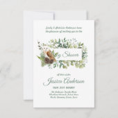 Bois Flore et faune BABY SHOWERS Invitations (Devant)