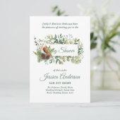 Bois Flore et faune BABY SHOWERS Invitations (Debout devant)