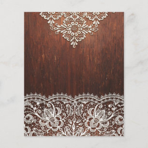 Bois foncé & Elaboré blanc dentelle papier à écail