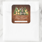 Bois Forêt Animaux Douche Rustique Livre Étiquette (Sac)