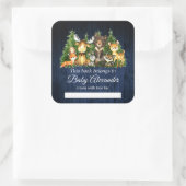 Bois Forêt Animaux Rustique Douche Livre Étiquette (Sac)