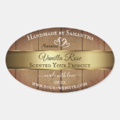 Bois Grain Emballage Étiquette Décor Or (Devant)