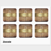 Bois Grain Emballage Étiquette Décor Or (Feuille)