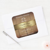 Bois Grain Emballage Étiquette Décor Or (Enveloppe)