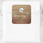 Bois Grain Emballage Étiquette Fleurs Logo (Sac)
