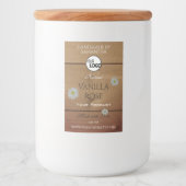 Bois Grain Emballage Étiquette Fleurs Logo (Devant)