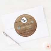 Bois Grain Emballage Étiquette Fleurs Logo (Enveloppe)